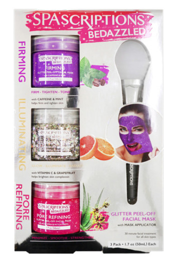 Spascriptions bedazzled face masks with applicator 3x50ml