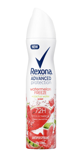 BIG W Rexona antiperspirant aerosol deodorant advanced protection watermelon freeze + cactus water scent for women 220ml offer