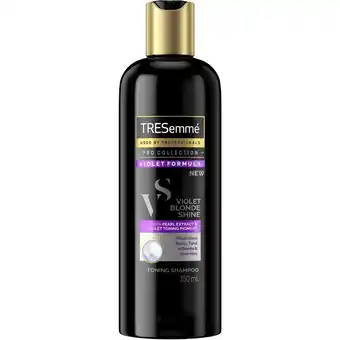 BIG W Tresemmé shampoo violet blonde shine 350ml offer
