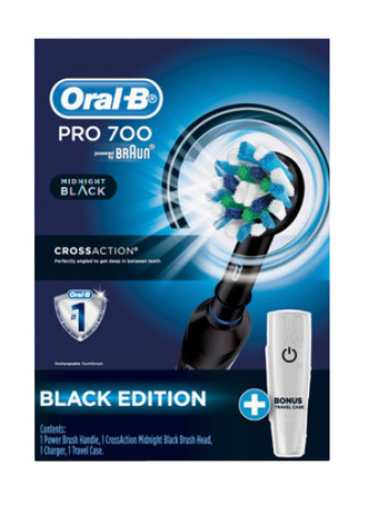 BIG W Oral-b pro 700 limited edition black crossaction electric toothbrush offer