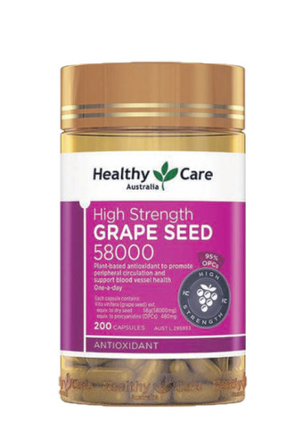 Healthy care high strength grape seed 58000 200 capsules