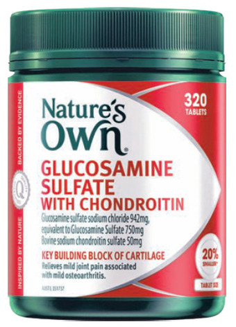 ePharmacy Nature’s own glucosamine sulfate with chondroitin 320 tablets offer