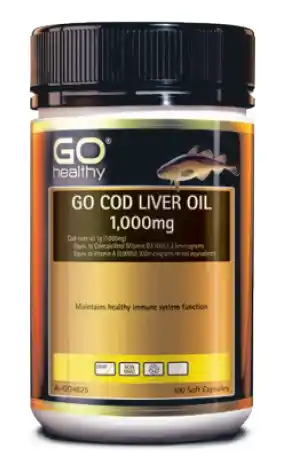 ePharmacy Go healthy cod liver oil 1,000mg 100 soft capsules offer