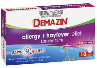 ePharmacy Demazin allergy + hayfever relief 10 tablets offer