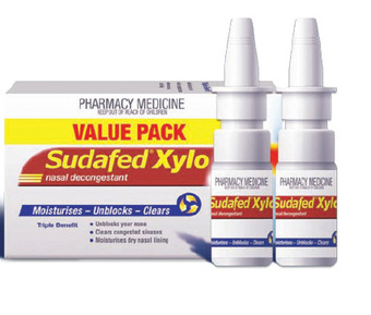Sudafed xylo nasal decongestant twin pack