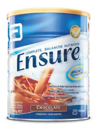 ePharmacy Ensure chocolate flavoured powder 850g offer
