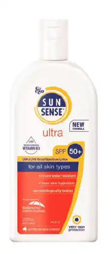 Chemist Warehouse Sunsense spf 50+ ultra 250ml offer
