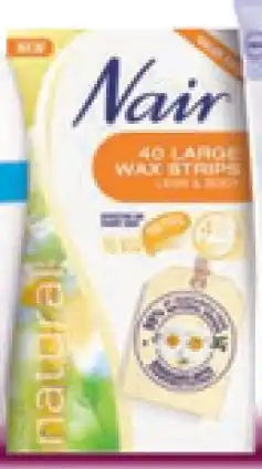 Nair natural large wax strips 40