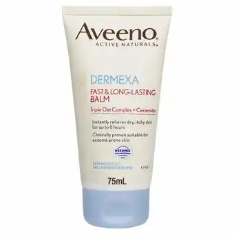 Chemist Warehouse Aveeno dermexa fast & long lasting balm 75ml offer