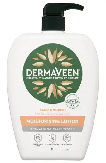 Chemist Warehouse Dermaveen daily nourish moisturising lotion for dry & sensitive skin 1l offer