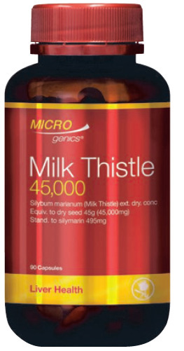 Chemist Warehouse Microgenics milk thistle 45,000 90 capsules offer