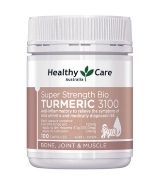 Healthy care super strength bio turmeric 3100 100 capsules