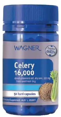 Chemist Warehouse Wagner celery 16,000 50 hard capsules offer