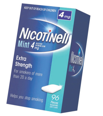 Chemist Warehouse Nicotinell chewing gum 4mg mint 96 pieces offer