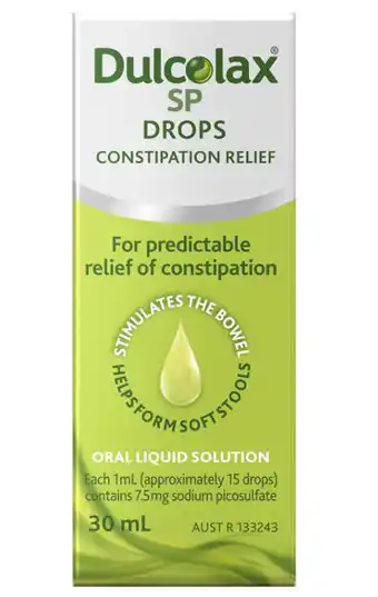 Chemist Warehouse Dulcolax sp drops oral liquid 30ml - laxatives for constipation relief offer