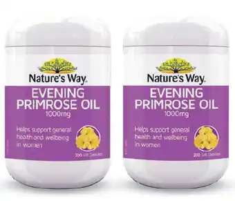 Chemist Warehouse Nature’s way evening primrose oil 1000mg 200 soft capsules offer