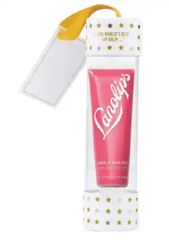 Lanolips rhubarb spf30 tinted lip balm christmas bauble