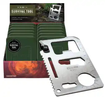 10 in 1 survival tool in a tin