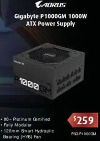 Gigabyte P1000GM 1000W ATX Power Suppy