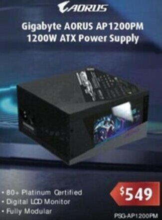 Leader Computers Gigabyte Aorus AP1200PM 1200W ATX Power Supply offer
