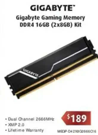 Leader Computers Gigabyte Gaming Memory DDR4 16GB offer