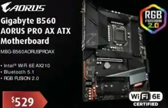 Leader Computers Gigabyte B560 Aorus Pro AX ATX Motherboard offer