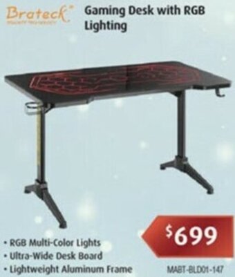 Gaming Desk With RGB Lighting