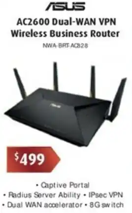 Leader Computers Asus AC2600 Dual-WAN VPN Wireless Business Router offer