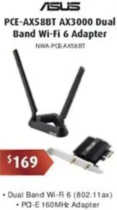 PCE-AX58BT AX3000 Dual Band W-Fi 6 Adapter