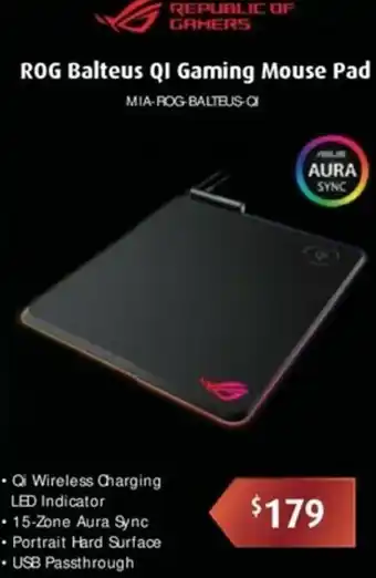 R0G Balteus QI Gaming Mouse Pad
