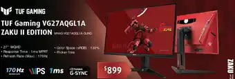 Leader Computers TUF Gaming VG27AQGL1A Zaku II Edition offer