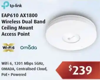 Leader Computers EAP610 AX1800 Wireless Dual Band Ceiling Mount Access Point offer