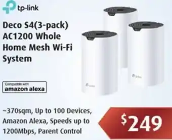 Leader Computers Deco S4 (3-Pack) AC1200 Whole Home Mesh Wi-Fi System offer