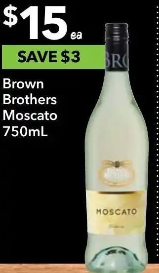 Ritchies Brown Brothers Moscato offer