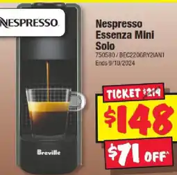 JB Hi-Fi Nespresso Essenza Mini Solo offer