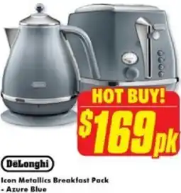 The Good Guys Delonghi icon metallics breakfast pack offer