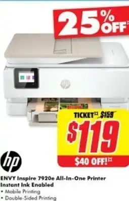 The Good Guys Envy inspire 7920e all-in-one printer instant ink enabled offer