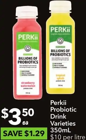 Ritchies Perkii probiotic drink varieties offer