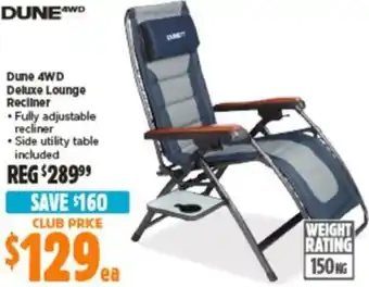 Anaconda Dune 4wd deluxe lounge recliner offer