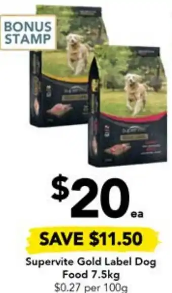 Drakes Supervite Gold Label Dog Food offer