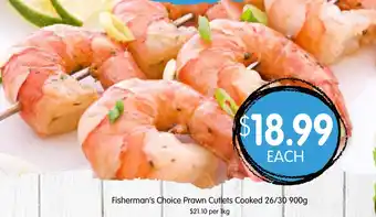 Spudshed Fisherman's Choice Prawn Cutlets Cooked 26/30 offer