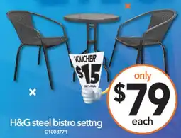 Cheap as Chips H&G steel bistro setting offer