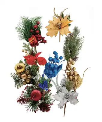 Lincraft Festv floral picks offer