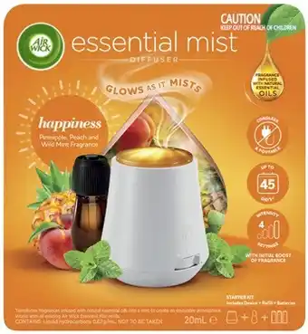 Coles Air Wick Essential Mist Diffuser 20mL offer