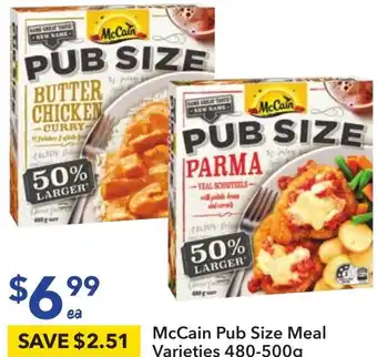 Ritchies Mccain pub size meal varieties offer