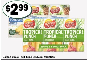Golden Circle Fruit Juice 6x250ml Varieties