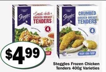 Steggles Frozen Chicken Tenders 400g Varieties