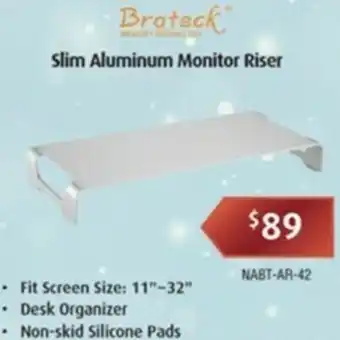 Leader Computers Slim Aluminum Monitor Riser offer