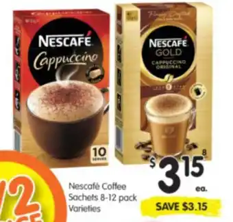 Spar Nescafé Coffee Sachets 8-12 Pack Varieties offer