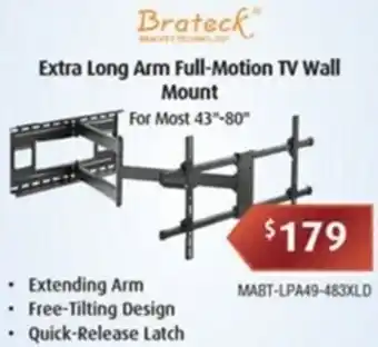 Extra Long Arm Full-Motion TV Wall Mount